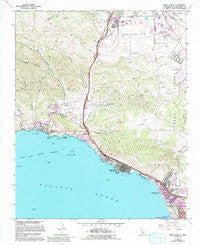 Pismo Beach California Historical topographic map, 1:24000 scale, 7.5 X 7.5 Minute, Year 1965