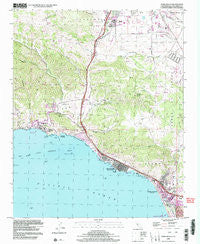 Pismo Beach California Historical topographic map, 1:24000 scale, 7.5 X 7.5 Minute, Year 1998