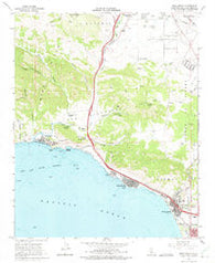 Pismo Beach California Historical topographic map, 1:24000 scale, 7.5 X 7.5 Minute, Year 1965