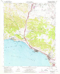 Pismo Beach California Historical topographic map, 1:24000 scale, 7.5 X 7.5 Minute, Year 1965