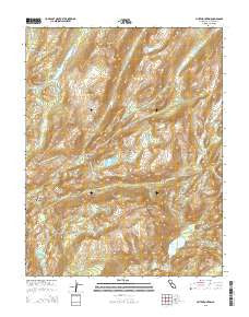 Piute Mountain California Current topographic map, 1:24000 scale, 7.5 X 7.5 Minute, Year 2015