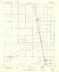 Pixley California Historical topographic map, 1:24000 scale, 7.5 X 7.5 Minute, Year 1950