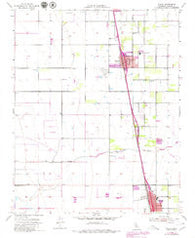 Pixley California Historical topographic map, 1:24000 scale, 7.5 X 7.5 Minute, Year 1954