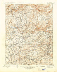 Placerville California Historical topographic map, 1:125000 scale, 30 X 30 Minute, Year 1893