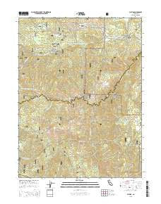 Platina California Current topographic map, 1:24000 scale, 7.5 X 7.5 Minute, Year 2015