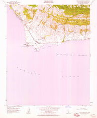 Point Conception California Historical topographic map, 1:24000 scale, 7.5 X 7.5 Minute, Year 1953