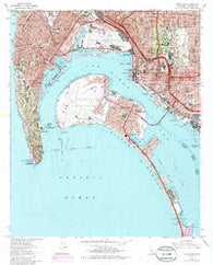 Point Loma California Historical topographic map, 1:24000 scale, 7.5 X 7.5 Minute, Year 1967
