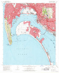 Point Loma California Historical topographic map, 1:24000 scale, 7.5 X 7.5 Minute, Year 1967