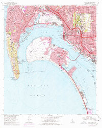 Point Loma California Historical topographic map, 1:24000 scale, 7.5 X 7.5 Minute, Year 1967