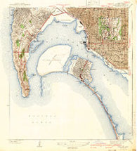Point Loma California Historical topographic map, 1:31680 scale, 7.5 X 7.5 Minute, Year 1942