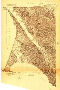 Point Reyes California Historical topographic map, 1:48000 scale, 15 X 15 Minute, Year 1916