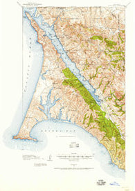 Point Reyes California Historical topographic map, 1:62500 scale, 15 X 15 Minute, Year 1916