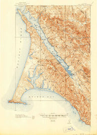 Point Reyes California Historical topographic map, 1:62500 scale, 15 X 15 Minute, Year 1918