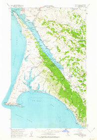 Point Reyes California Historical topographic map, 1:62500 scale, 15 X 15 Minute, Year 1954