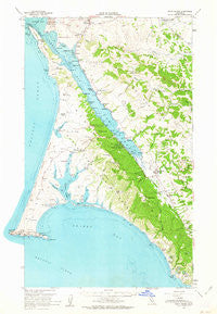 Point Reyes California Historical topographic map, 1:62500 scale, 15 X 15 Minute, Year 1954