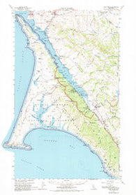 Point Reyes California Historical topographic map, 1:62500 scale, 15 X 15 Minute, Year 1954