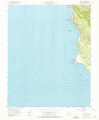 Point Sur California Historical topographic map, 1:24000 scale, 7.5 X 7.5 Minute, Year 1956