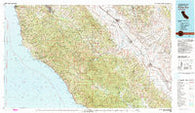 Point Sur California Historical topographic map, 1:100000 scale, 30 X 60 Minute, Year 1982