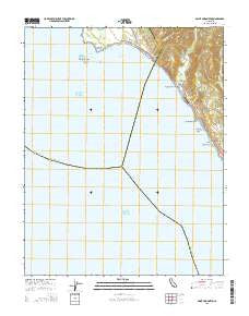 Point Ano Nuevo California Current topographic map, 1:24000 scale, 7.5 X 7.5 Minute, Year 2015