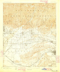 Pomona California Historical topographic map, 1:62500 scale, 15 X 15 Minute, Year 1898