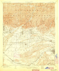 Pomona California Historical topographic map, 1:62500 scale, 15 X 15 Minute, Year 1904