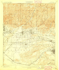 Pomona California Historical topographic map, 1:62500 scale, 15 X 15 Minute, Year 1904