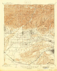 Pomona California Historical topographic map, 1:62500 scale, 15 X 15 Minute, Year 1904