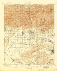 Pomona California Historical topographic map, 1:62500 scale, 15 X 15 Minute, Year 1904