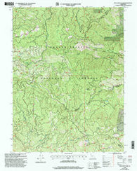 Pony Buck Peak California Historical topographic map, 1:24000 scale, 7.5 X 7.5 Minute, Year 1998