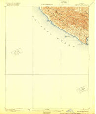 Port San Luis California Historical topographic map, 1:62500 scale, 15 X 15 Minute, Year 1897