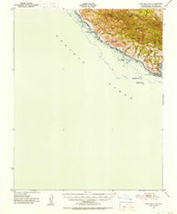 Port San Luis California Historical topographic map, 1:62500 scale, 15 X 15 Minute, Year 1951