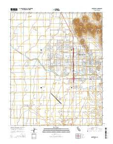 Porterville California Current topographic map, 1:24000 scale, 7.5 X 7.5 Minute, Year 2015