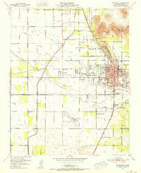 Porterville California Historical topographic map, 1:24000 scale, 7.5 X 7.5 Minute, Year 1951