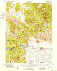 Portola California Historical topographic map, 1:62500 scale, 15 X 15 Minute, Year 1950
