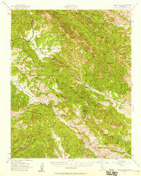 Priest Valley California Historical topographic map, 1:62500 scale, 15 X 15 Minute, Year 1956