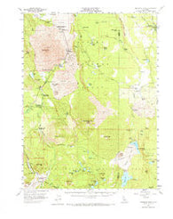 Prospect Peak California Historical topographic map, 1:62500 scale, 15 X 15 Minute, Year 1957