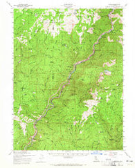 Pulga California Historical topographic map, 1:62500 scale, 15 X 15 Minute, Year 1957