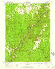Pulga California Historical topographic map, 1:62500 scale, 15 X 15 Minute, Year 1957