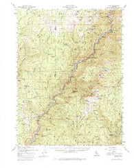 Pulga California Historical topographic map, 1:62500 scale, 15 X 15 Minute, Year 1957