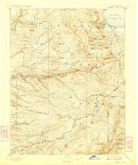 Pyramid Peak California Historical topographic map, 1:125000 scale, 30 X 30 Minute, Year 1896