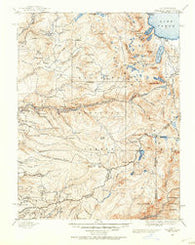 Pyramid Peak California Historical topographic map, 1:125000 scale, 30 X 30 Minute, Year 1889
