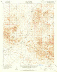 Quartz Peak California Historical topographic map, 1:62500 scale, 15 X 15 Minute, Year 1953