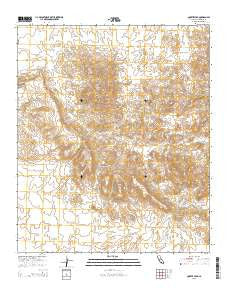 Quartz Peak California Current topographic map, 1:24000 scale, 7.5 X 7.5 Minute, Year 2015