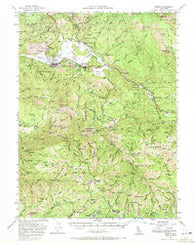 Quincy California Historical topographic map, 1:62500 scale, 15 X 15 Minute, Year 1951