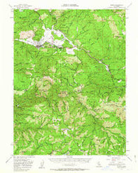 Quincy California Historical topographic map, 1:62500 scale, 15 X 15 Minute, Year 1951