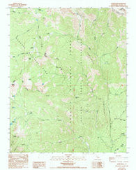 Quinn Peak California Historical topographic map, 1:24000 scale, 7.5 X 7.5 Minute, Year 1988