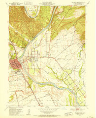 Red Bluff East California Historical topographic map, 1:24000 scale, 7.5 X 7.5 Minute, Year 1951