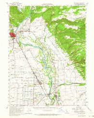 Red Bluff California Historical topographic map, 1:62500 scale, 15 X 15 Minute, Year 1952