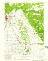 Red Bluff California Historical topographic map, 1:62500 scale, 15 X 15 Minute, Year 1952