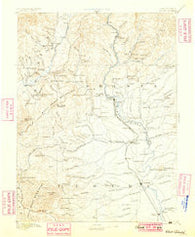 Red Bluff California Historical topographic map, 1:250000 scale, 1 X 1 Degree, Year 1894